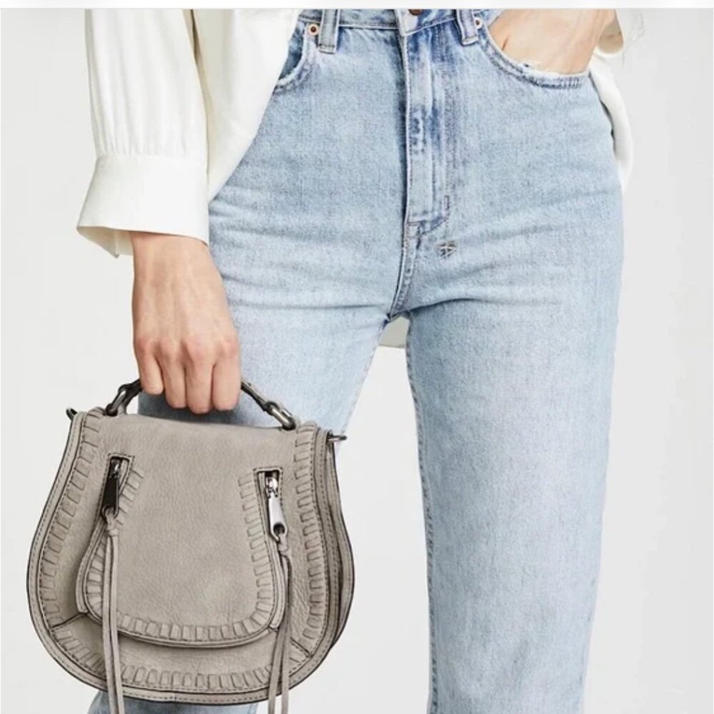 Rebecca Minkoff Small Vanity Saddle Bag Crossbody or Handle Western Fringe